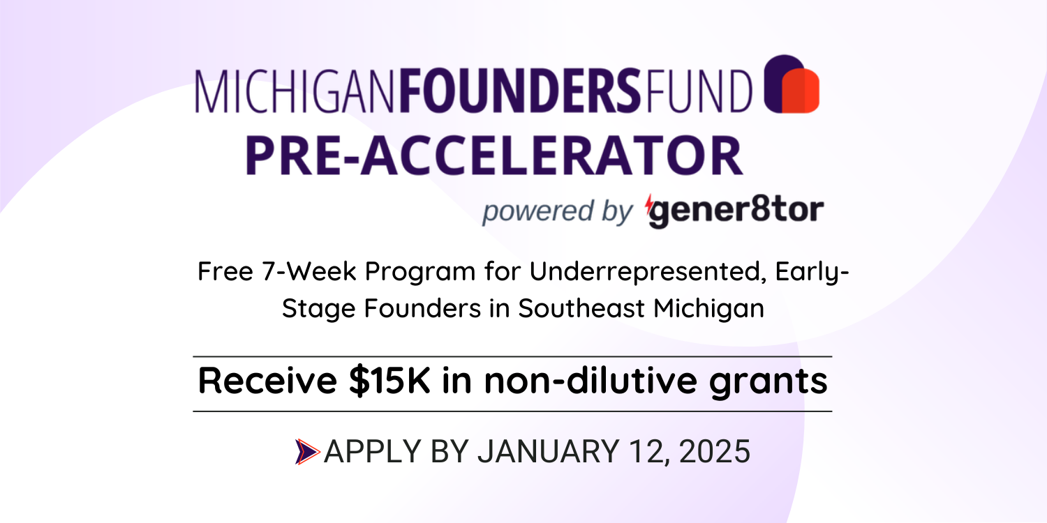 Michigan Founders Fund Pre-Accelerator Program